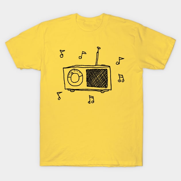 High Dial Transistor Radio Station Beach Party T-Shirt by callingtomorrow